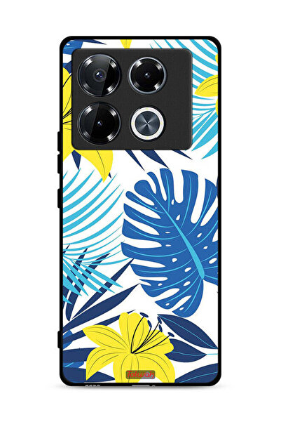 Tolwak غطاء حماية لهاتف Infinix Note 40 Pro 5G بنقشة ريش وزهور