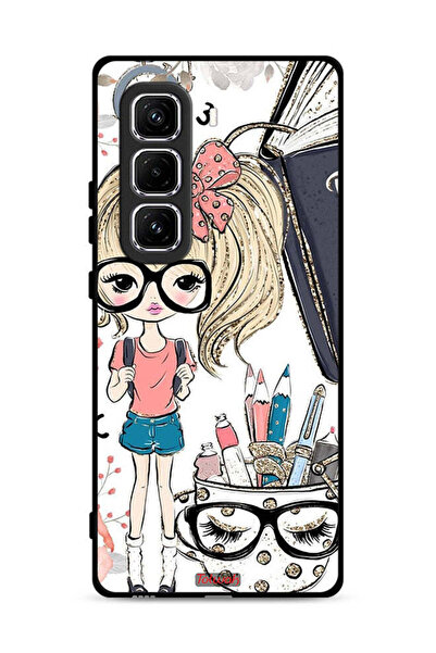 Tolwak Infinix Hot 50 Pro 4G Protective Case Cover Unicorn Girl Art