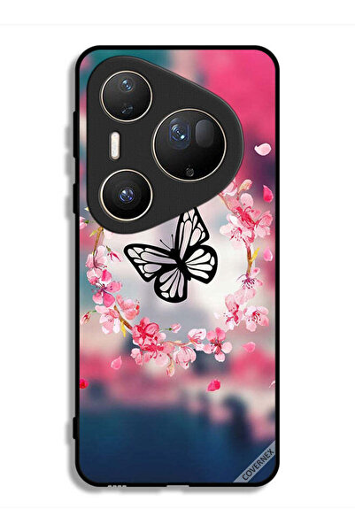 Covernex غطاء حماية فائق من هواوي بيورا 80 بتصميم فراشة وحلقة زهور