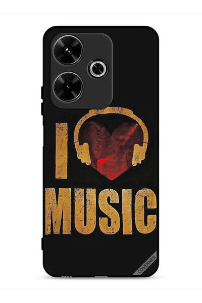 Covernex Xiaomi Redmi 13 4G Protective Case Cover Vintage I Love Music