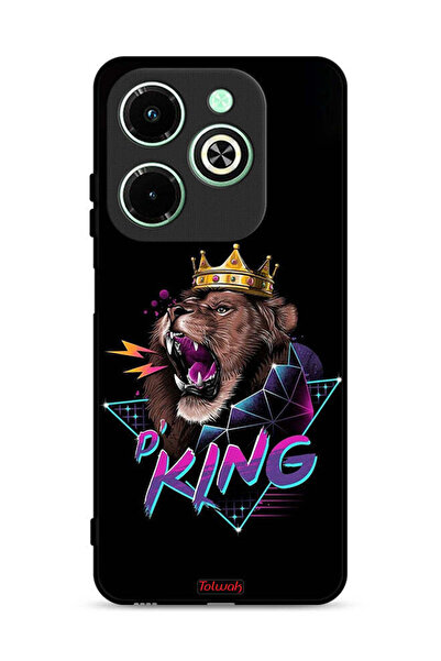 Tolwak غطاء حماية لهاتف Infinix Hot 40i 4G برسومات الأسد الملك
