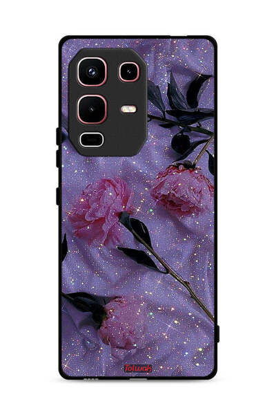 Tolwak غطاء حماية لهاتف Infinix Note 50s بنقشة ورود لامعة