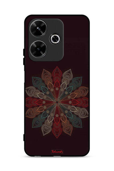 Tolwak غطاء حماية لهاتف شاومي ريدمي 13 4G بنقشة زهرة ماندالا