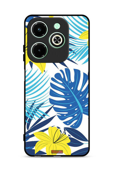 Tolwak غطاء حماية لهاتف Infinix Hot 40i 4G برسومات ريش وزهور