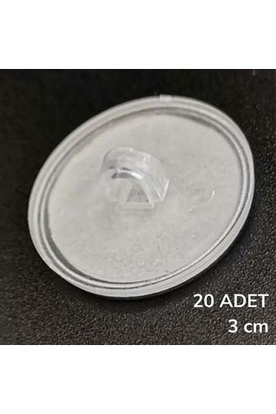 Findit 20 Pieces Transparent Round 3 cm Diameter Strong Disc Adhesives-Findit