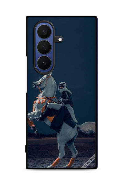 Covernex غطاء حماية لهاتف Samsung Galaxy Z Fold7، صورة شاب على حصان