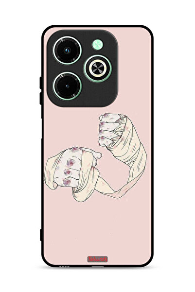 Tolwak غطاء حماية لهاتف Infinix Hot 40i 4G بنقشة Fighter Art