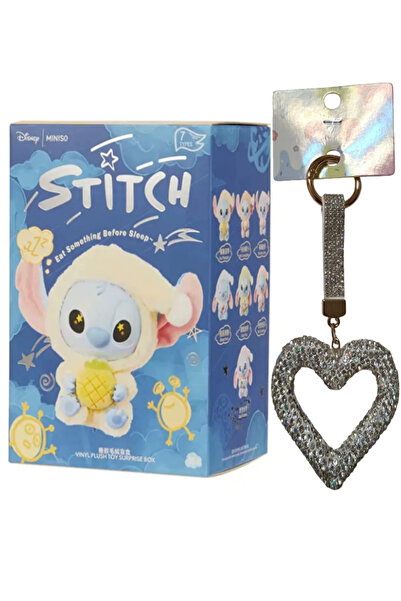 Pofika Peluş Stitch Koala Labubu Oyuncak Stich Sürpriz Paket+Kalp Charm Hediy...