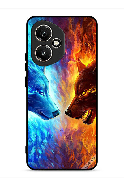 Covernex غطاء حماية لهاتف Honor 400 بتصميم ذئب الماء والنار
