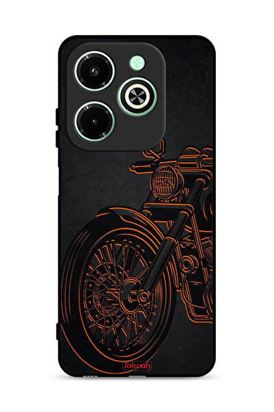 Tolwak غطاء حماية لهاتف Infinix Hot 40i 4G بتصميم دراجة كلاسيكية