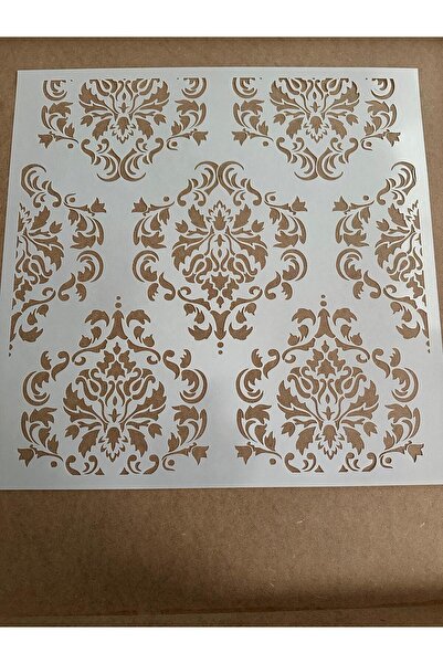 Atölyeizgi Barok Desenli Stencil Şablon – 50x50 cm