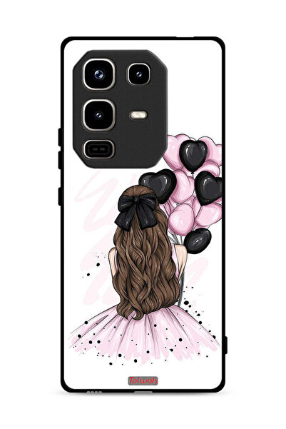 Tolwak غطاء حماية لهاتف Infinix Note 50 Pro 4G يحمل رسمة فتاة تحمل بالونات