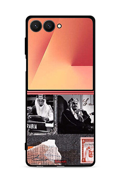 Tolwak غطاء حماية لهاتف سامسونج جالاكسي زد فليب 7، ملصق الملك فيصل العتيق