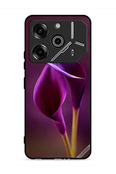 Covernex غطاء حماية لهاتف Tecno Pova 6 Pro 5G بنقشة زهرتين جميلتين