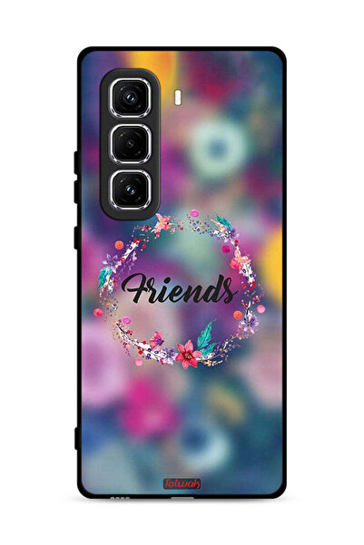 Tolwak غطاء حماية لهاتف Infinix Hot 50 Pro 4G بطبعة "أصدقاء في خواتم الزهور"