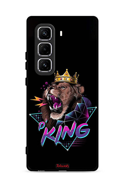 Tolwak غطاء حماية لهاتف Infinix Hot 50 Pro 4G برسومات الأسد الملك