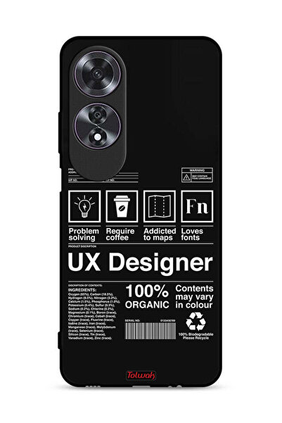 Tolwak Oppo A60 Protective Case Cover Ux Designer Sticker