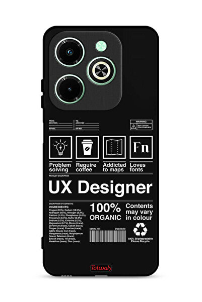 Tolwak غطاء حماية لهاتف Infinix Hot 40i 4G، ملصق مصمم لتجربة المستخدم