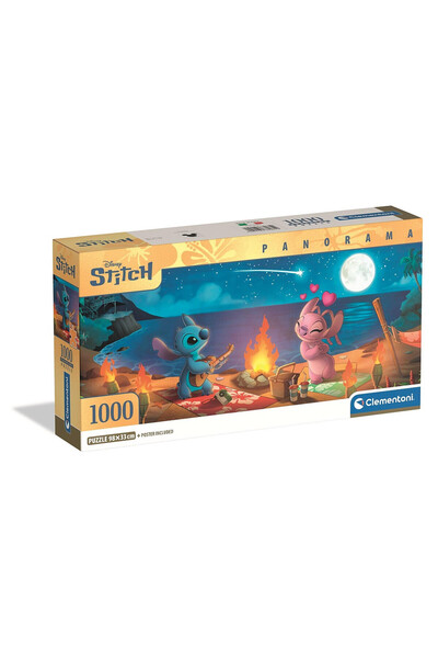 Stitch Disney Lilo και Stitch Παζλ Panorama Compact 1000 κομμάτια Clementoni