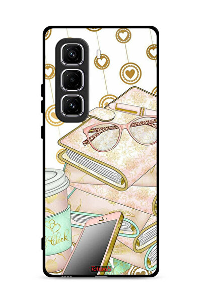 Tolwak Infinix Hot 50 Pro 4G Protective Case Cover Glasses On Books