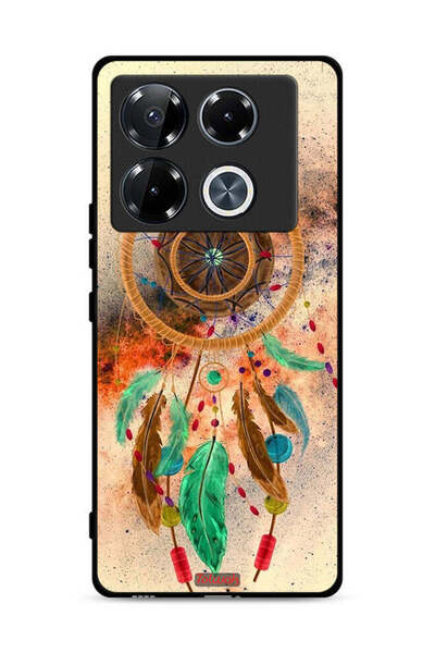Tolwak غطاء حماية لهاتف Infinix Note 40 Pro 5G بنقشة ريش ماندالا معلق