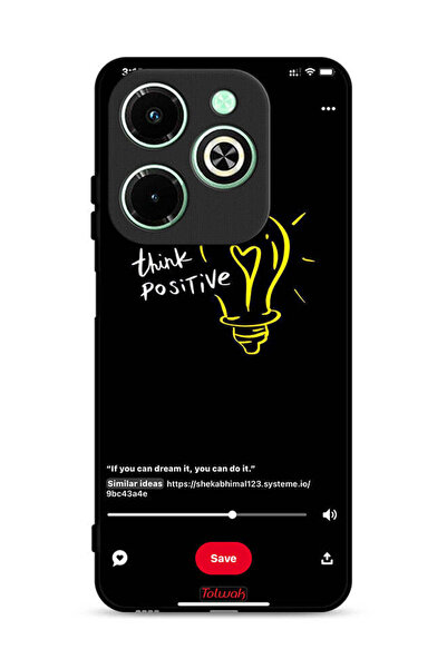 Tolwak غطاء حماية لهاتف Infinix Hot 40i 4G - Think Positive