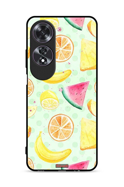 Tolwak غطاء حماية لهاتف Oppo A60 برسومات فنية بألوان مائية وفواكه