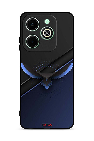 Tolwak غطاء حماية لهاتف Infinix Hot 40i 4G بتصميم فن تجريدي رقمي من تصميم نسر