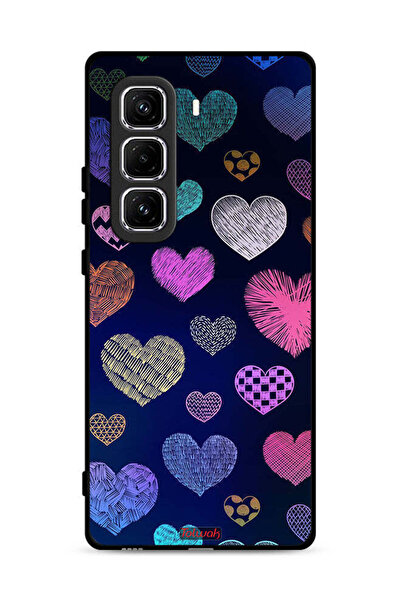 Tolwak غطاء حماية لهاتف Infinix Hot 50 Pro 4G بنقشة قلوب داجا