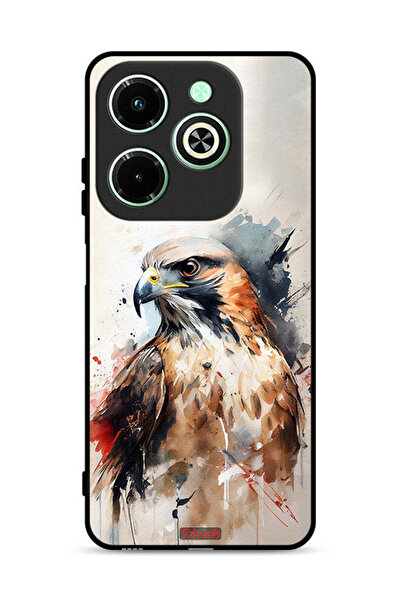 Tolwak غطاء حماية لهاتف Infinix Hot 40i 4G بتصميم فن تجريدي نسر