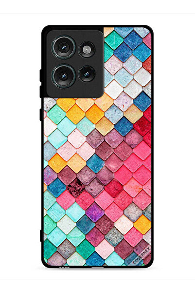 Covernex غطاء حماية لهاتف موتورولا إيدج 50 بنمط مربع ماسي