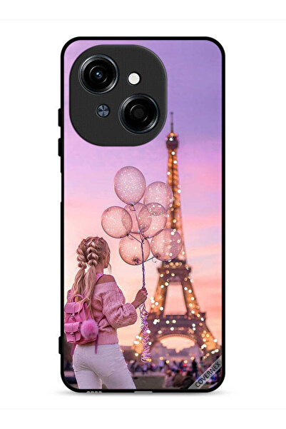 Covernex غطاء حماية لهاتف تكنو سبارك جو 1 إس 4 جي، فتاة تحمل بالونات