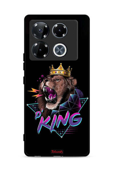 Tolwak غطاء حماية لهاتف Infinix Note 40 Pro Plus 5G برسومات الأسد الملك