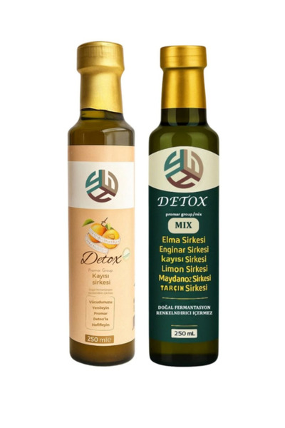 Promar MİX DETOX SİRKESİ 250 ML+ KAYISI DETOX SİRKESİ 250 ML