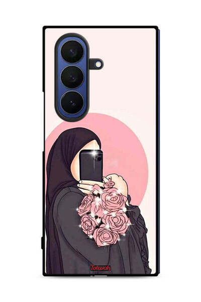 Tolwak غطاء حماية لهاتف Samsung Galaxy Z Fold7 بتصميم فن التقاط صور سيلفي أثن...