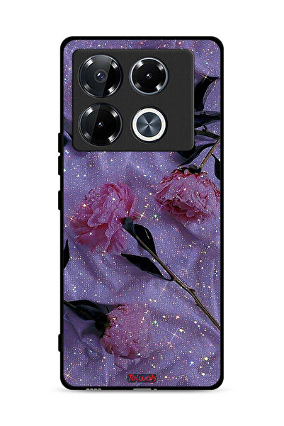 Tolwak غطاء حماية لهاتف Infinix Note 40 Pro 5G بنقشة ورود لامعة