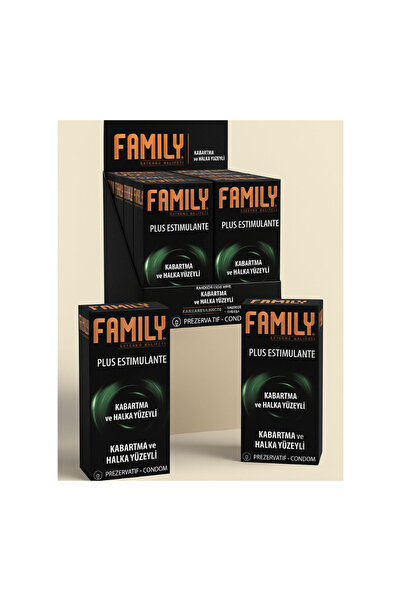 FAMİLY PREZERVATİF KABARTMA & HALKA YÜZEYLİ 12'li x 12 Paket