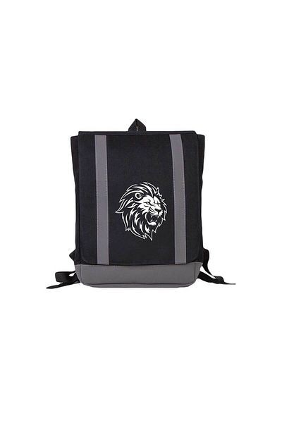 Z zepplin Black and White Lion Black Backpack