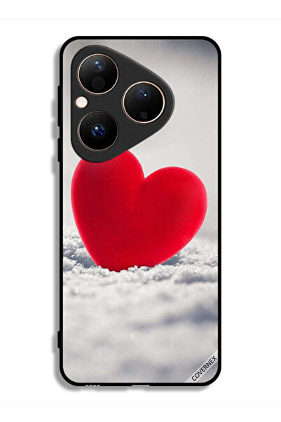 Covernex غطاء حماية هواوي بيورا 80 بتصميم قلب أحمر جميل