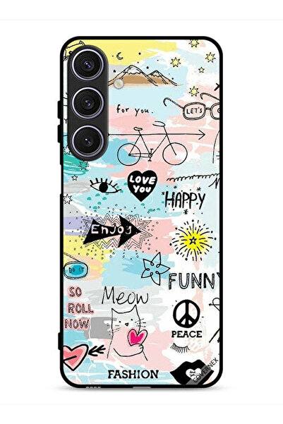 Covernex Samsung Galaxy A26 Protective Case Cover Doodle Meow Enjoy