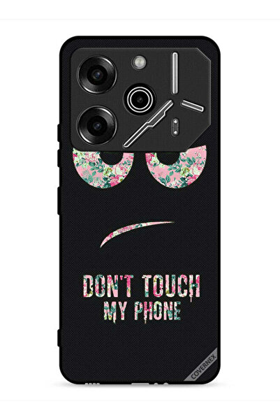 Covernex غطاء حماية لهاتف تكنو بوفا 6 برو 5G، مطبوع عليه عبارة "لا تلمس هاتفي"