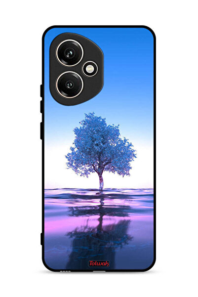 Tolwak غطاء حماية لهاتف Honor 400 بتصميم شجرة نيون وانعكاس مائي فني رقمي