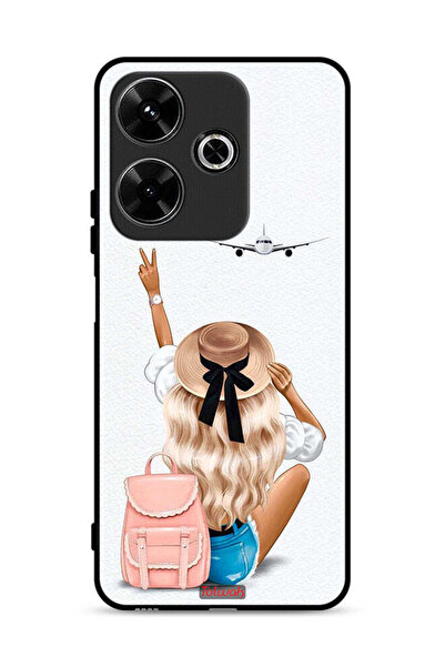 Tolwak غطاء حماية لهاتف شاومي ريدمي 13 4G، فتاة تحب السفر