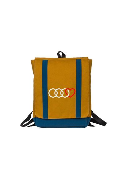 Z zepplin Audi Rings Hearth Yellow Backpack