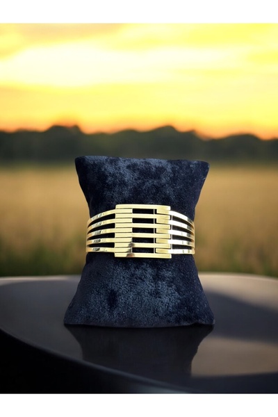 Constanza Exclusive 6 Kaburgalı Paslanmaz Çelik Kelepçe Bilezik 0052