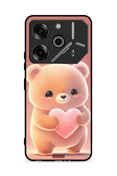Tolwak غطاء حماية لهاتف تكنو بوفا 6 برو 5G، باندا صغير لطيف يحمل قلبًا