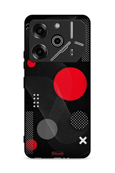 Tolwak Tecno Pova 6 Pro 5G Protective Case Cover Round And Cross Shape Pattern