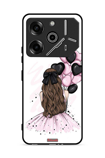 Tolwak غطاء حماية لهاتف تكنو بوفا 6 برو 5G برسومات فتاة تحمل بالونات