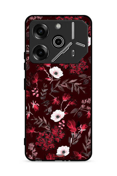 Tolwak غطاء حماية لهاتف تكنو بوفا 6 برو 5G بنقشة زهور صغيرة وأوراق استوائية