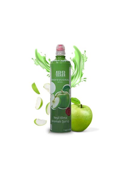 4RR Yeşil Elma Aromalı Kahve & Tropikal İçecek & Kokteyl Şurubu 750 ml